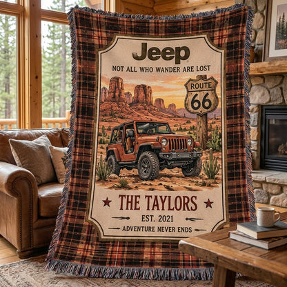 Adventure Never Ends Woven Blanket