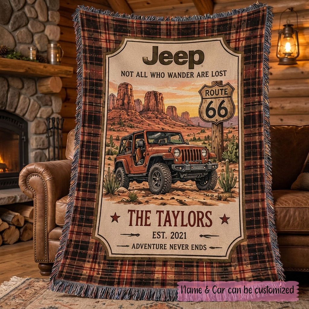 Adventure Never Ends Woven Blanket