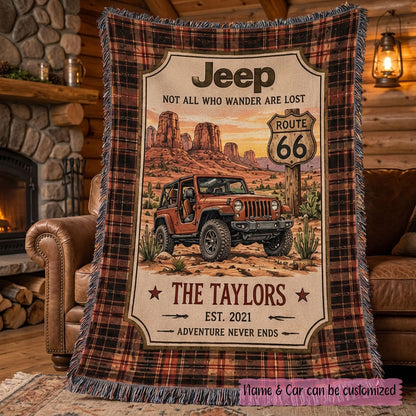Adventure Never Ends Woven Blanket