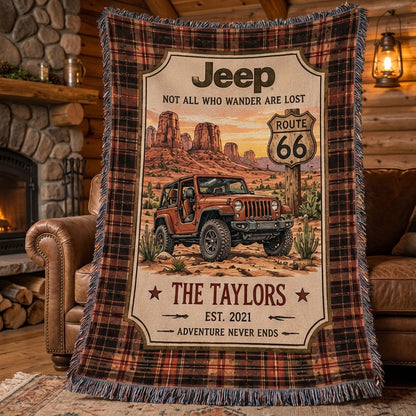 Adventure Never Ends Woven Blanket