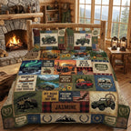 Jeep 85th Anniversary Personalized Quilted Bedding Set