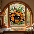 Not All Witches Drive Broomstick Suncatcher Window Glass Hanging