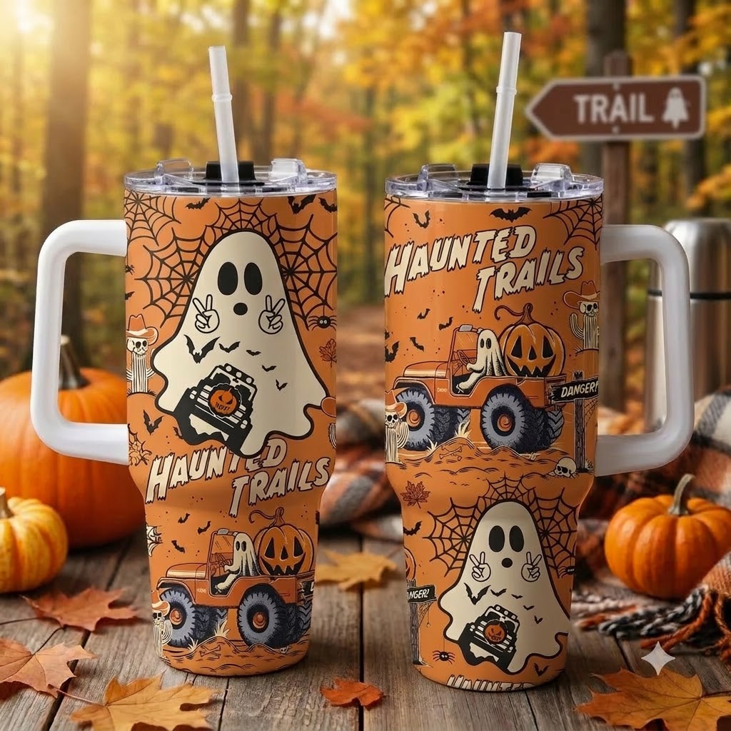 Haunted Trail 40oz Tumbler With Handle
