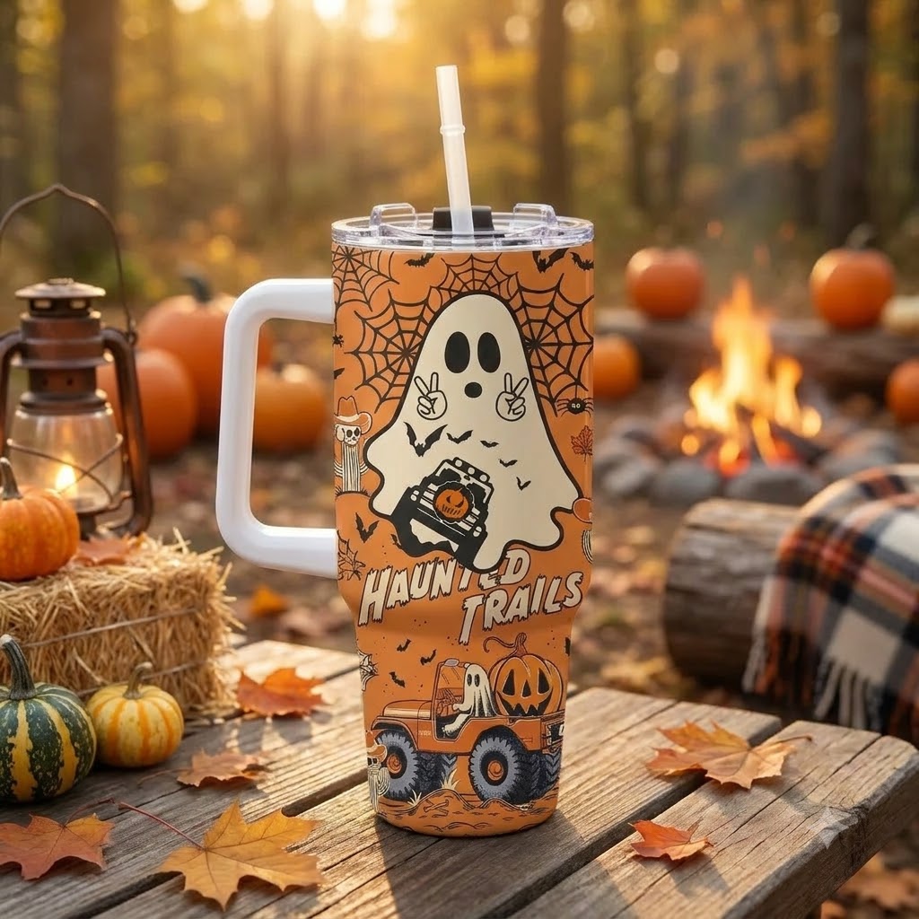 Haunted Trail 40oz Tumbler With Handle