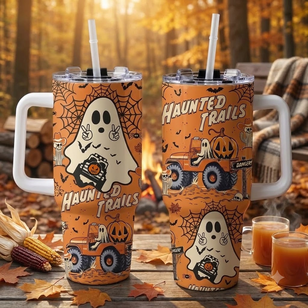 Haunted Trail 40oz Tumbler With Handle
