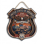 United States 250th Anniversary Jeep Route 66 Custom Door Sign