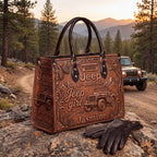 Jeep 85th Anniversary Personalized Leather Bag + Free Leather Wallet