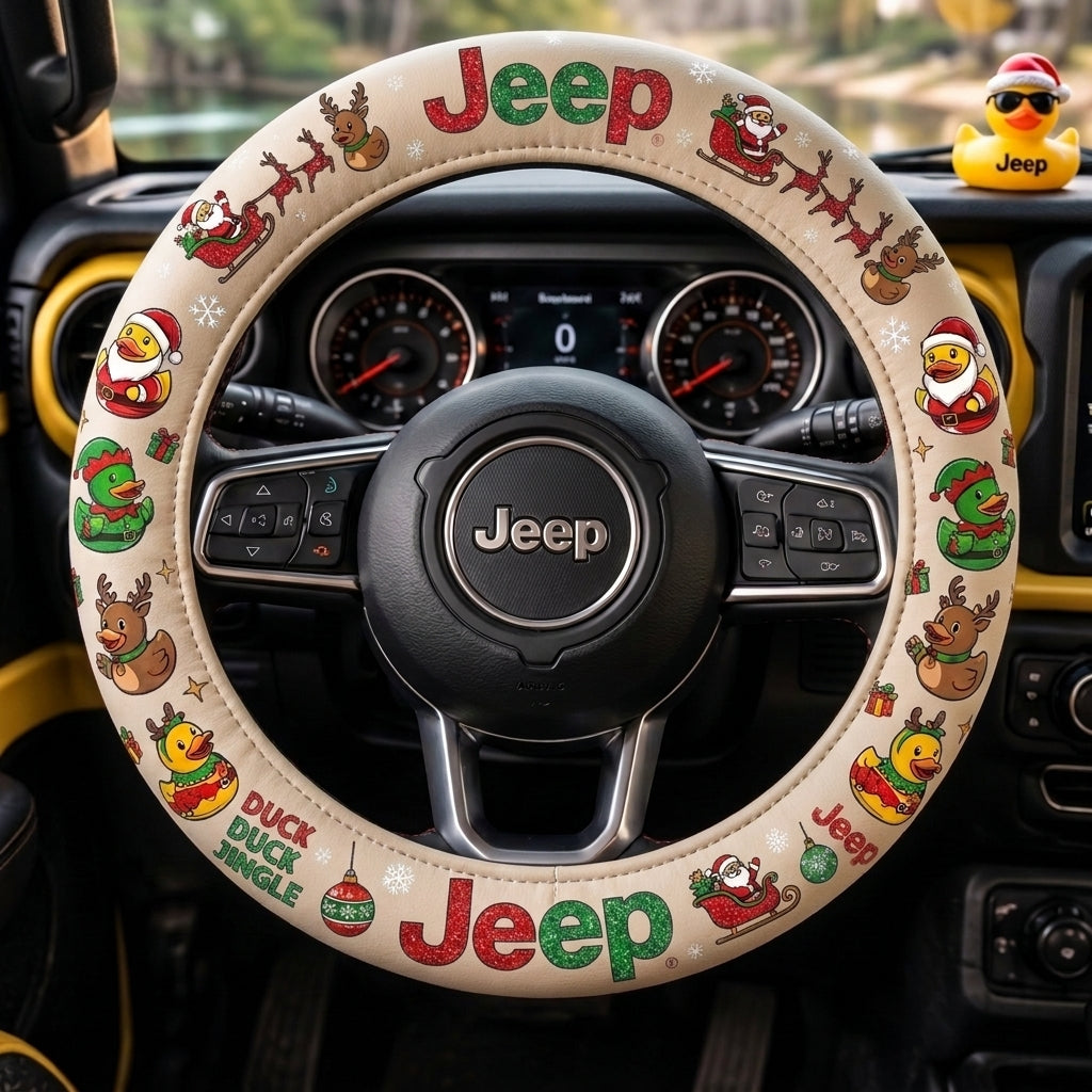 Duck Duck Jingle Jeep Steering Wheel Cover
