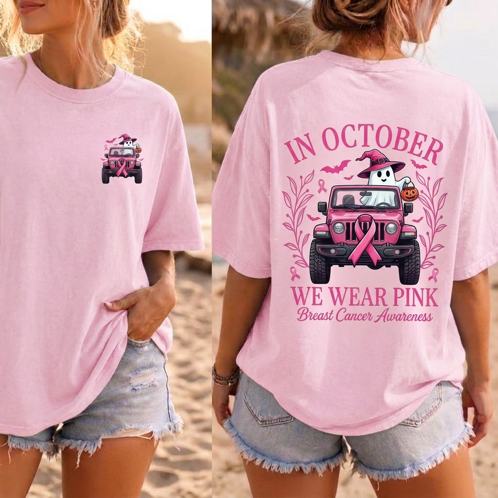 In October We Wear Pink V3 T-shirt Hoodie Sweatshirt