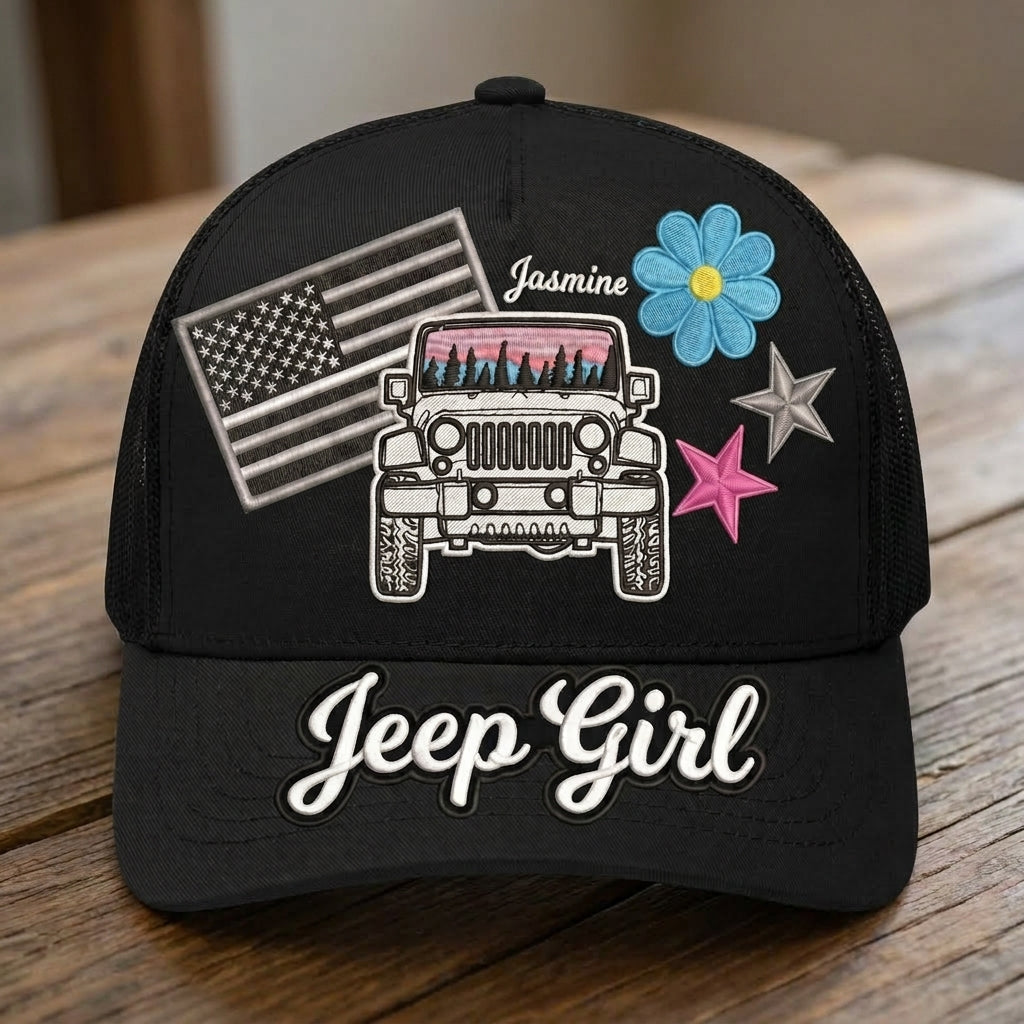 Jeep Girl Personalized Cap