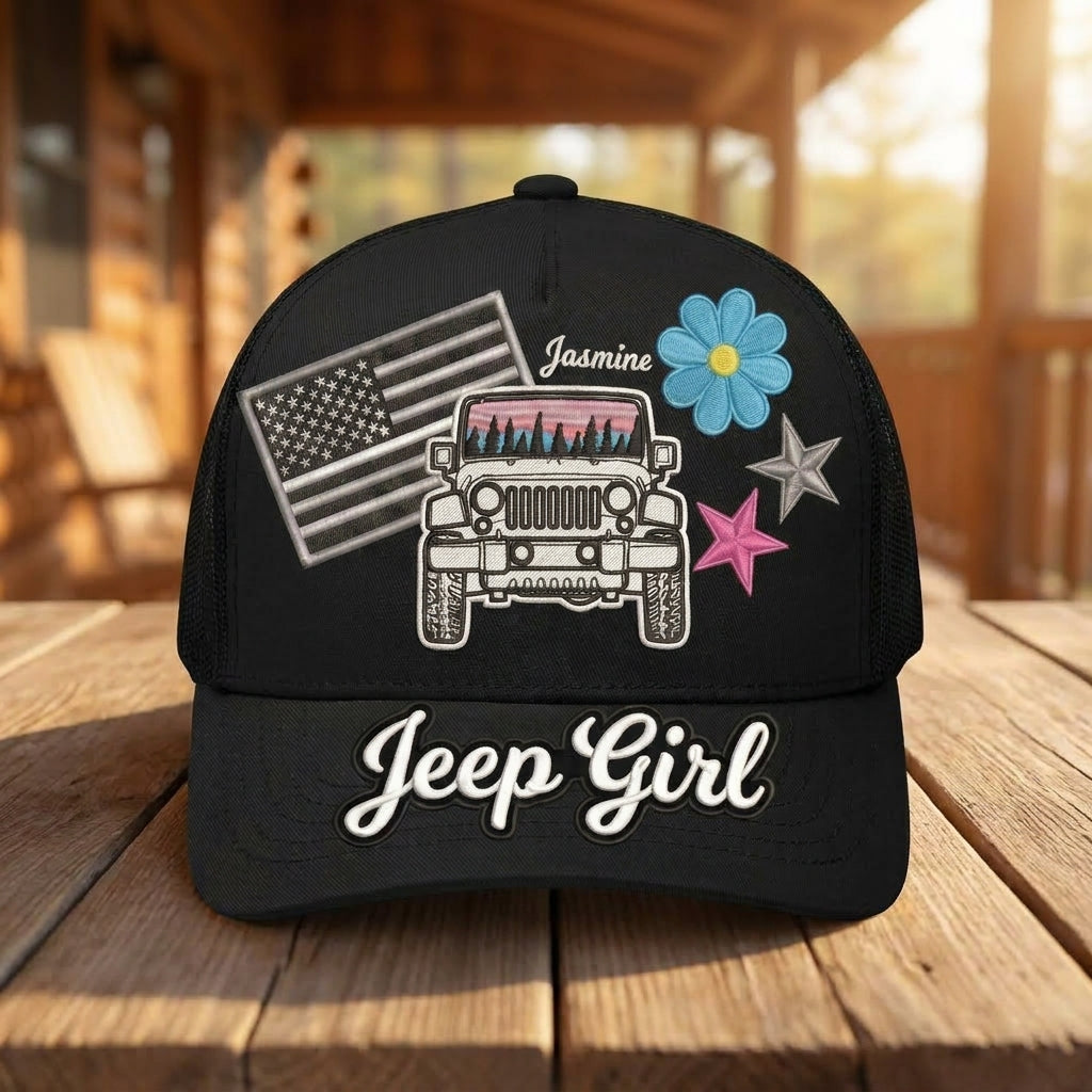 Jeep Girl Personalized Cap