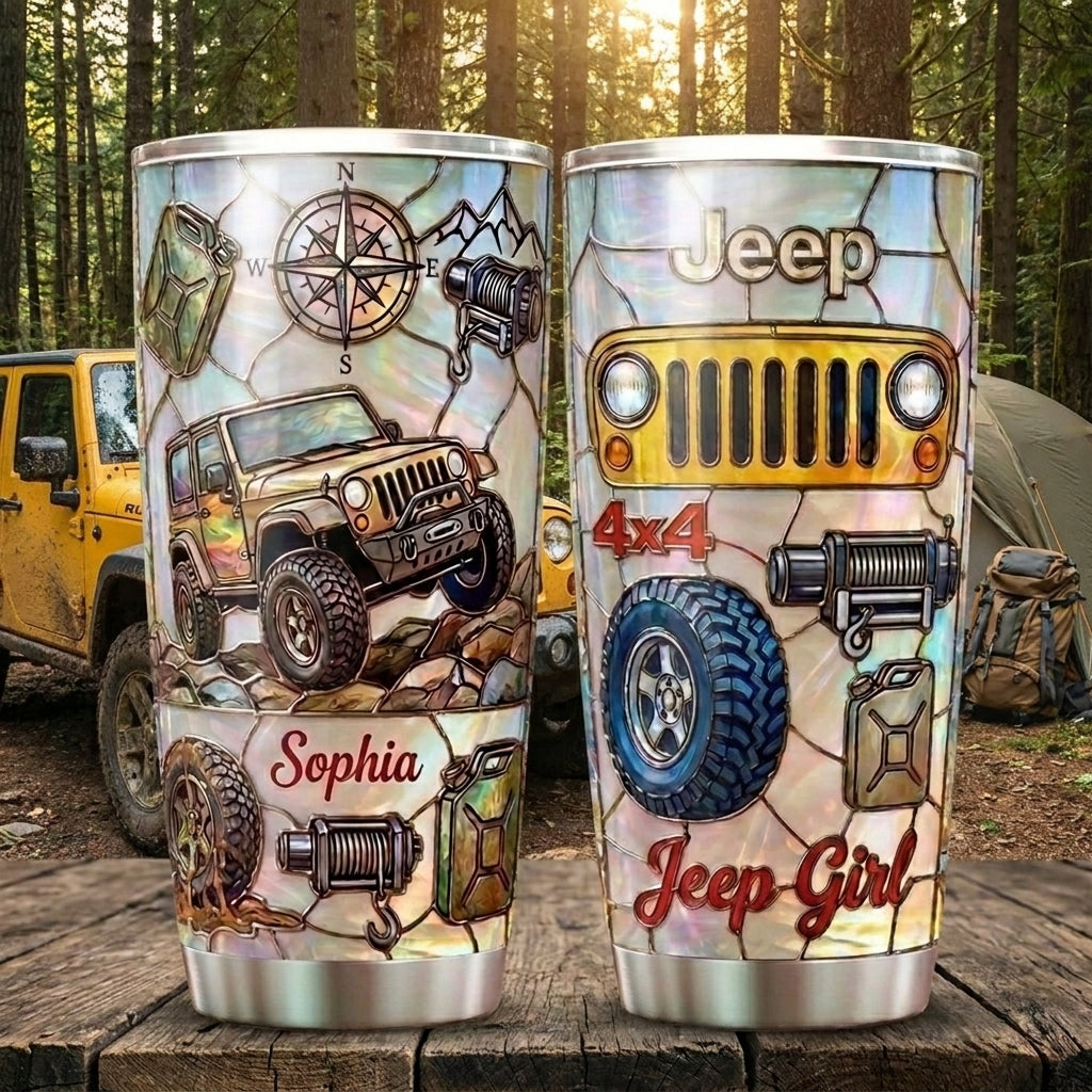 Jeep Girl 4x4 Personalized 20oz Tumbler