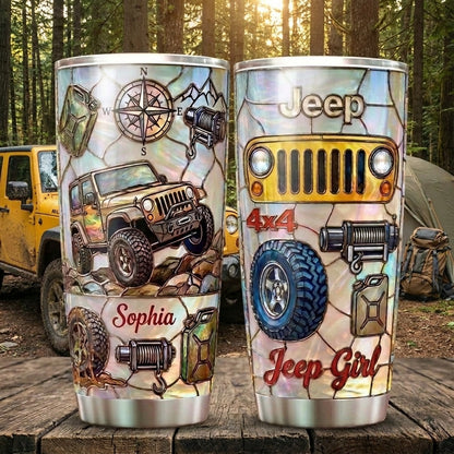 Jeep Girl 4x4 Personalized 20oz Tumbler