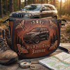 It's A Jeep Thing Personalized Leather Saddle Bag
