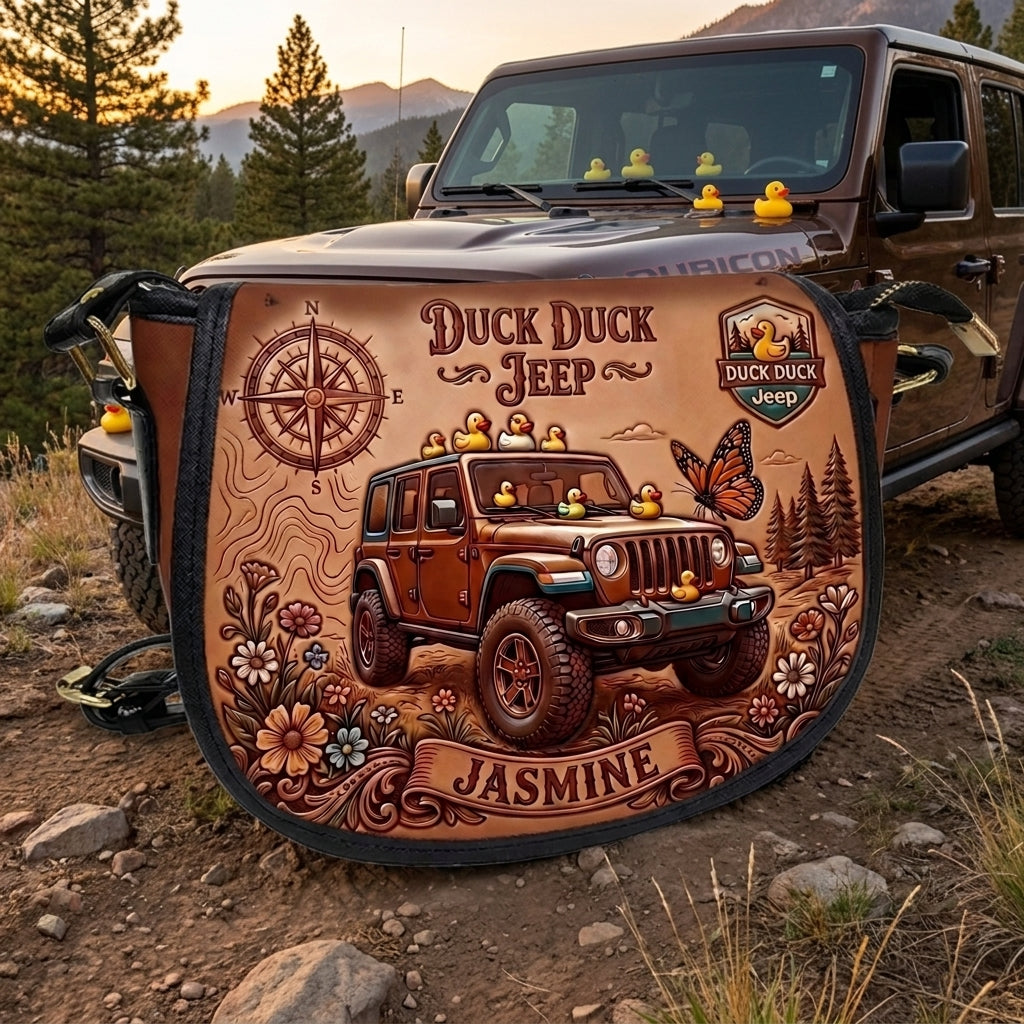 Duck Duck Jeep Personalized Leather Saddle Bag