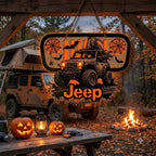 Jeep Skull V2 Luminous Wooden Sign