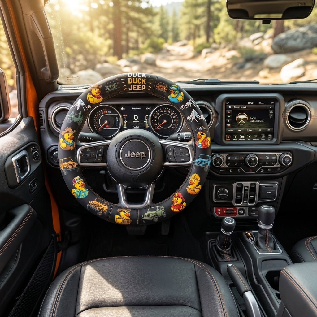 Duck Duck Jeep Steering Wheel Cover
