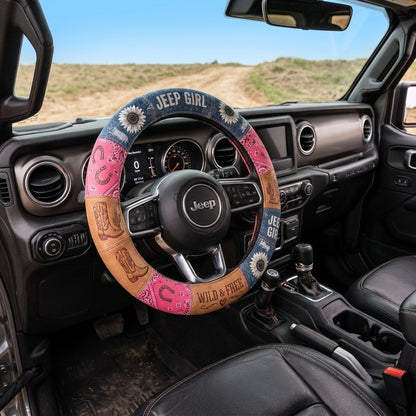 Jeep Girl Steering Wheel Cover