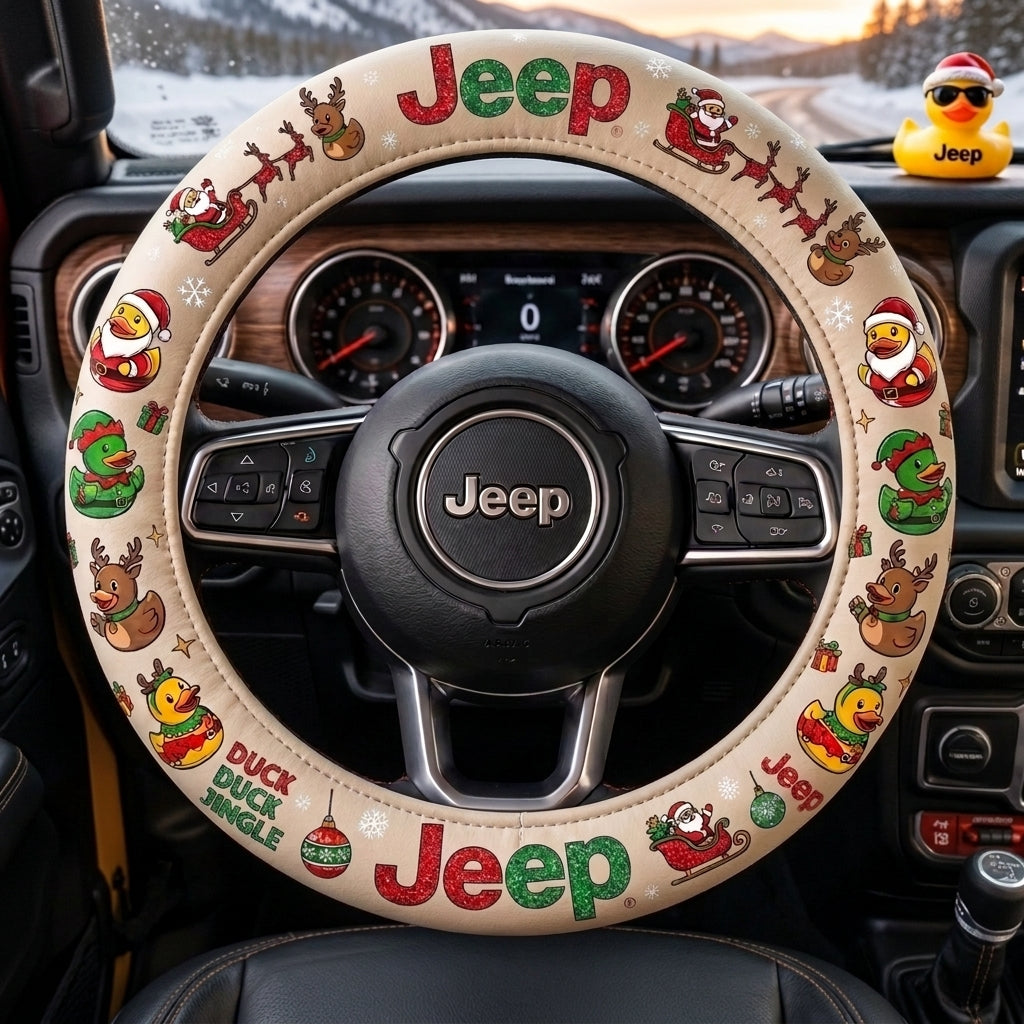 Duck Duck Jingle Jeep Steering Wheel Cover