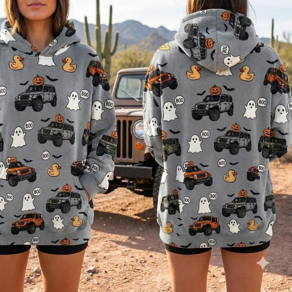 Duck Duck Boo Pattern Hoodie