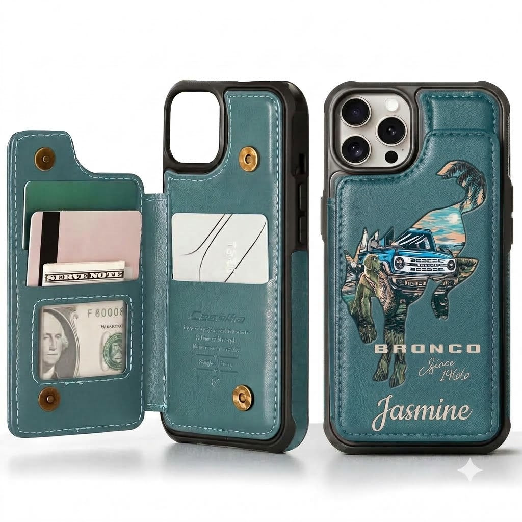 Bronco Since 1966 Personalized Leather Phone Case