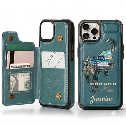 Bronco Since 1966 Personalized Leather Phone Case