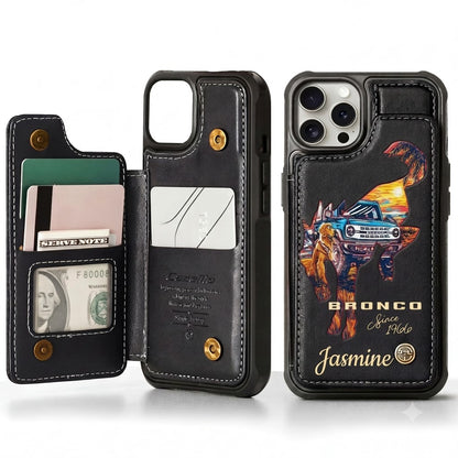 Bronco Since 1966 Personalized Leather Phone Case