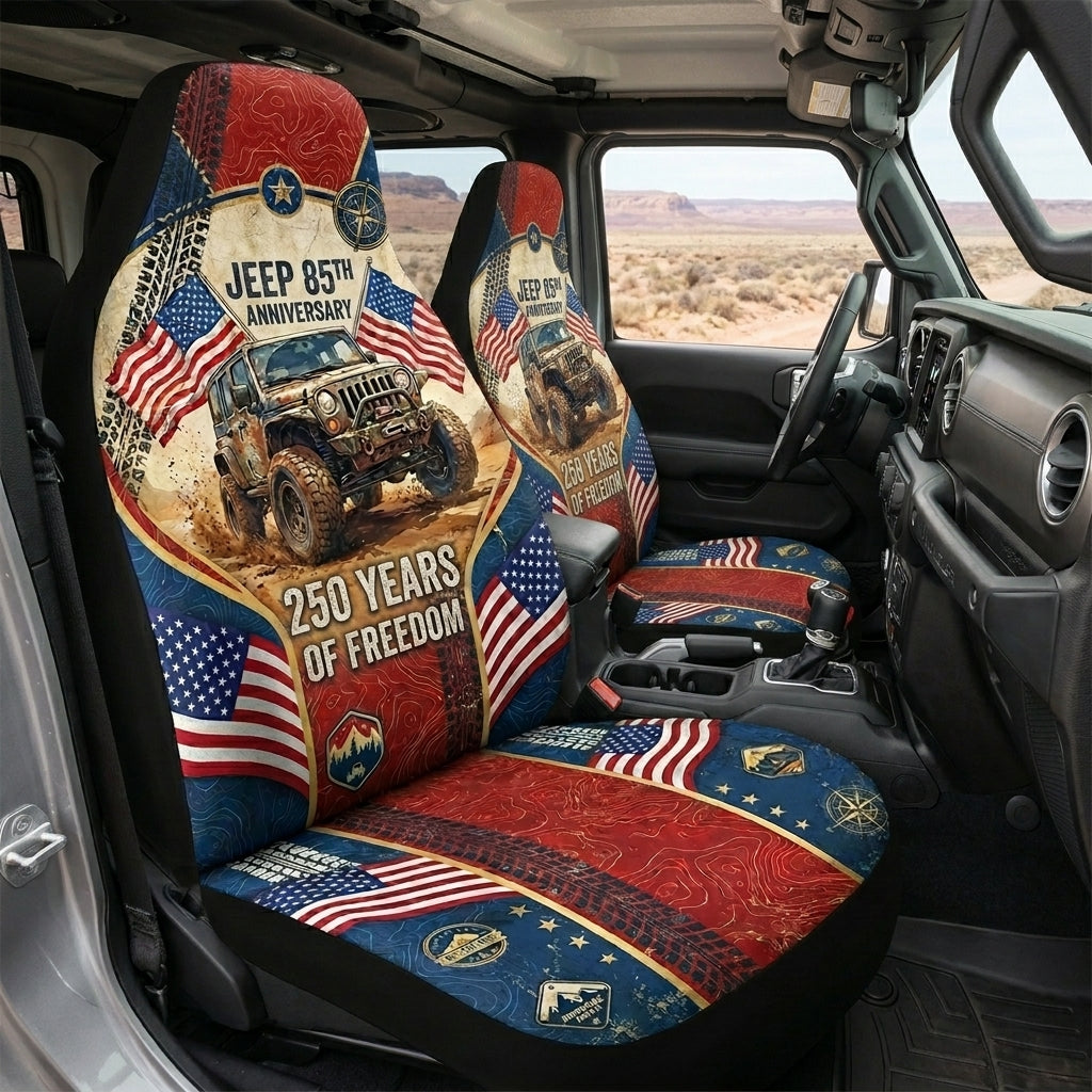 250 Years Of Freedom Car Seat Cover