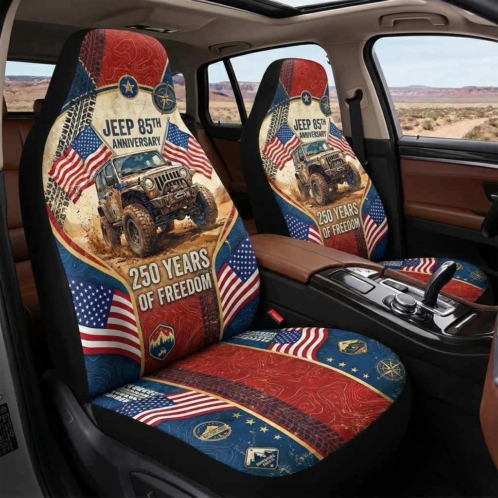 250 Years Of Freedom Car Seat Cover