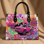 Jeep Skull Girl Personalized Leather Bag + Free Wallet