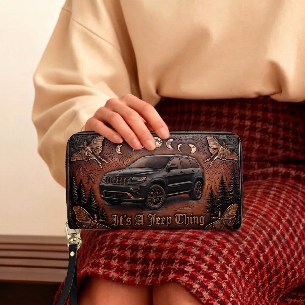 It's A Jeep Thing Personalized Leather Bag + Free Wallet