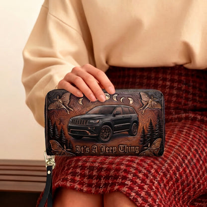 It's A Jeep Thing Personalized Leather Bag + Free Wallet