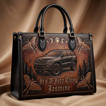 It's A Jeep Thing Personalized Leather Bag + Free Wallet