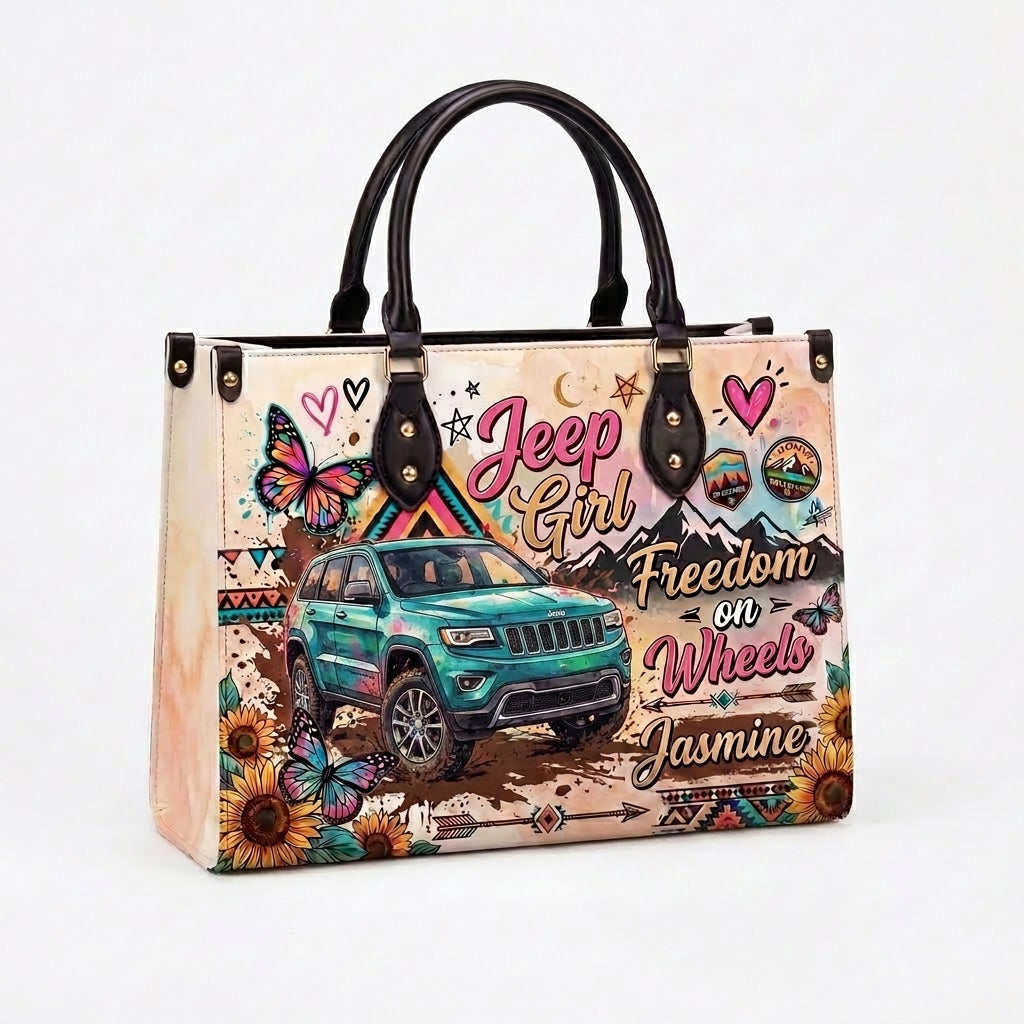 Freedom On Wheels Personalized Leather Bag + FREE Wallet