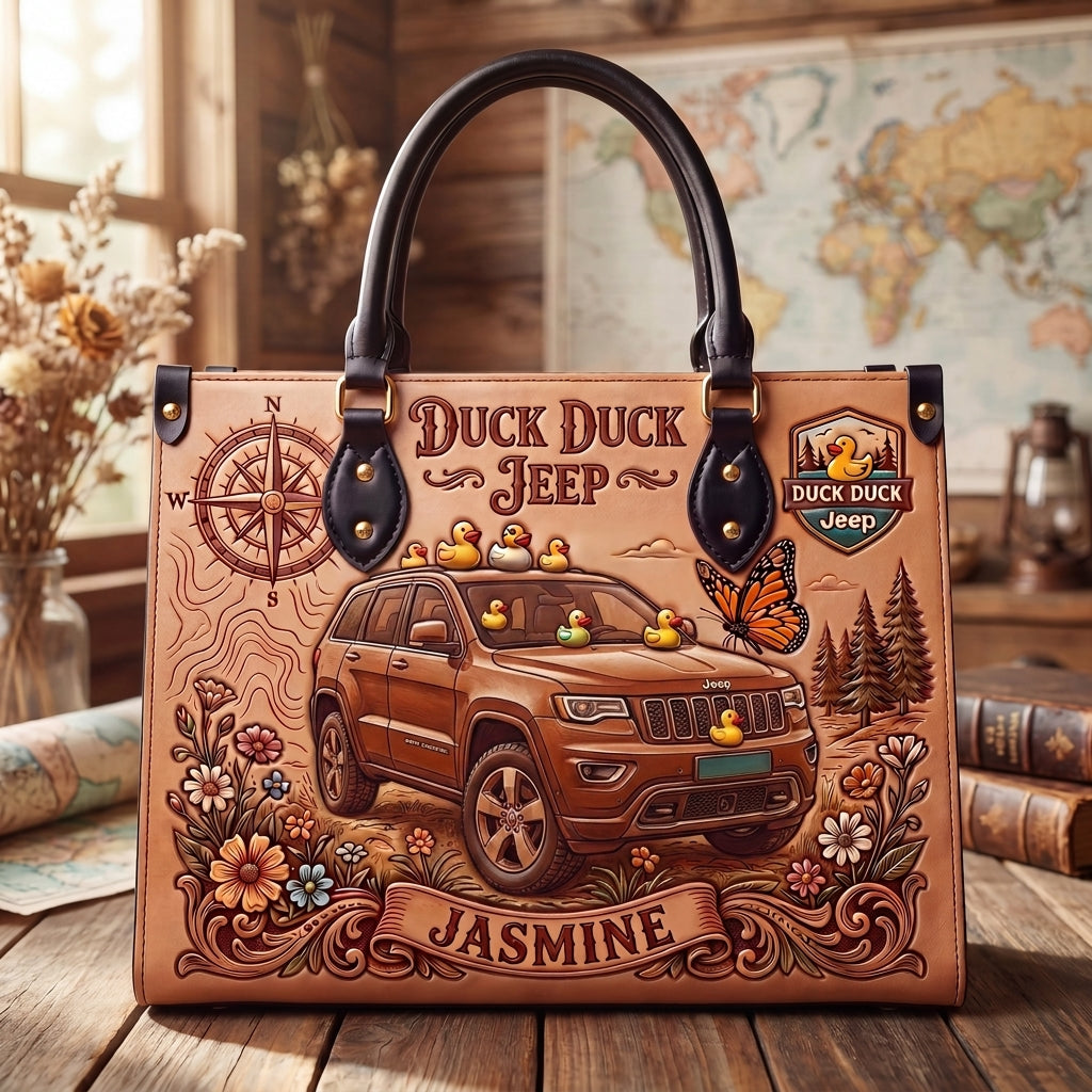 Duck Duck Jeep Personalized Leather Bag + FREE Wallet