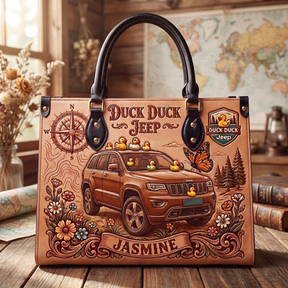 Duck Duck Jeep Personalized Leather Bag + FREE Wallet
