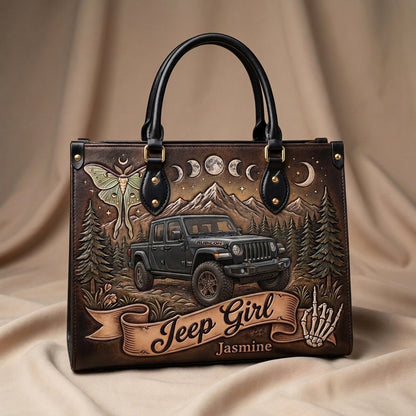 Jeep Girl By Night Personalized Leather Bag + Free Wallet