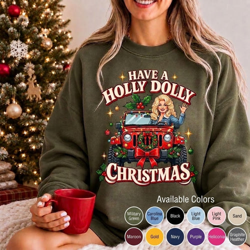 Holly Dolly Christmas Sweatshirt
