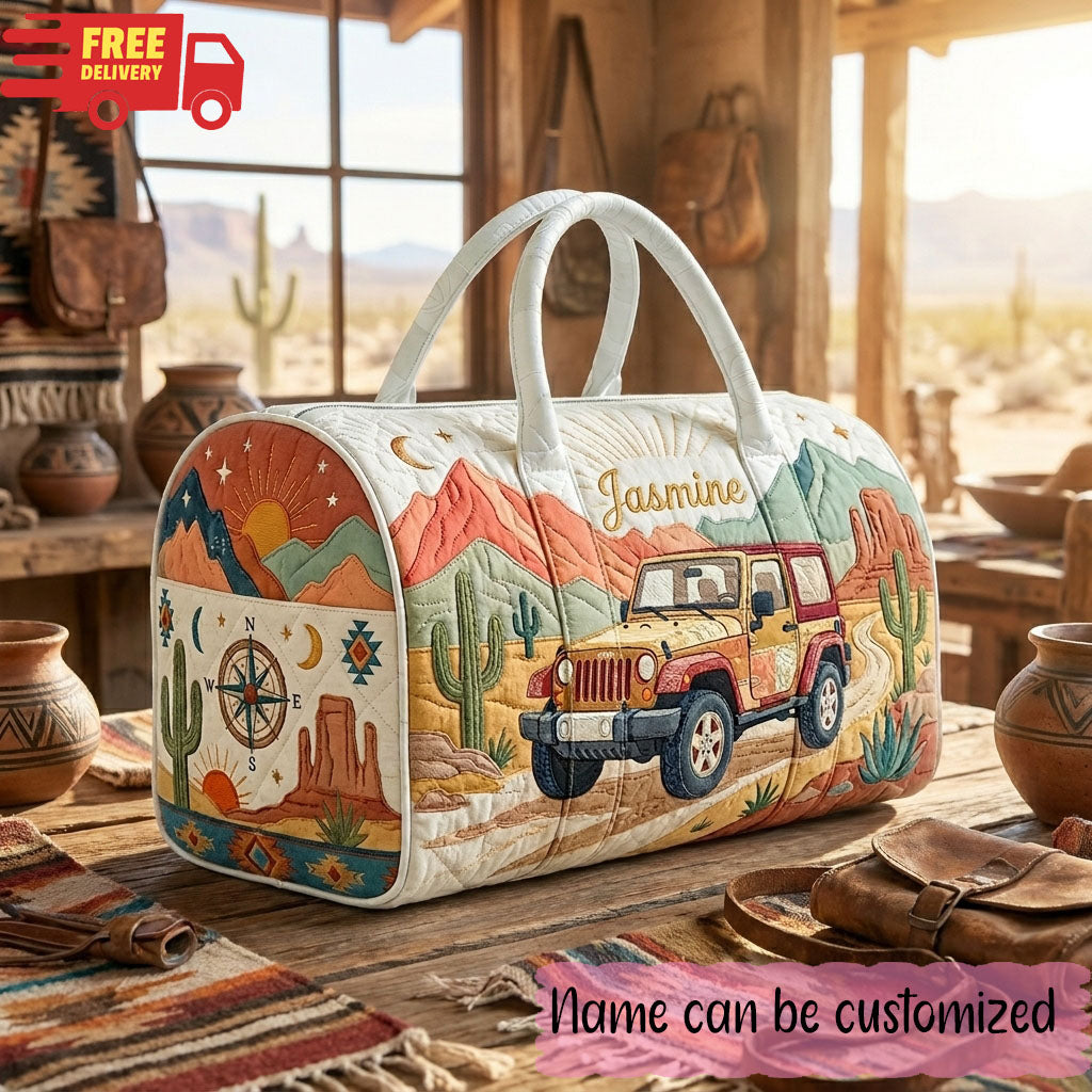 Roaming the Desert Trails Personalized Quilted Pillow Bag