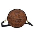 Jeep 85th Anniversary Personalized Circle Leather Crossbody Bag