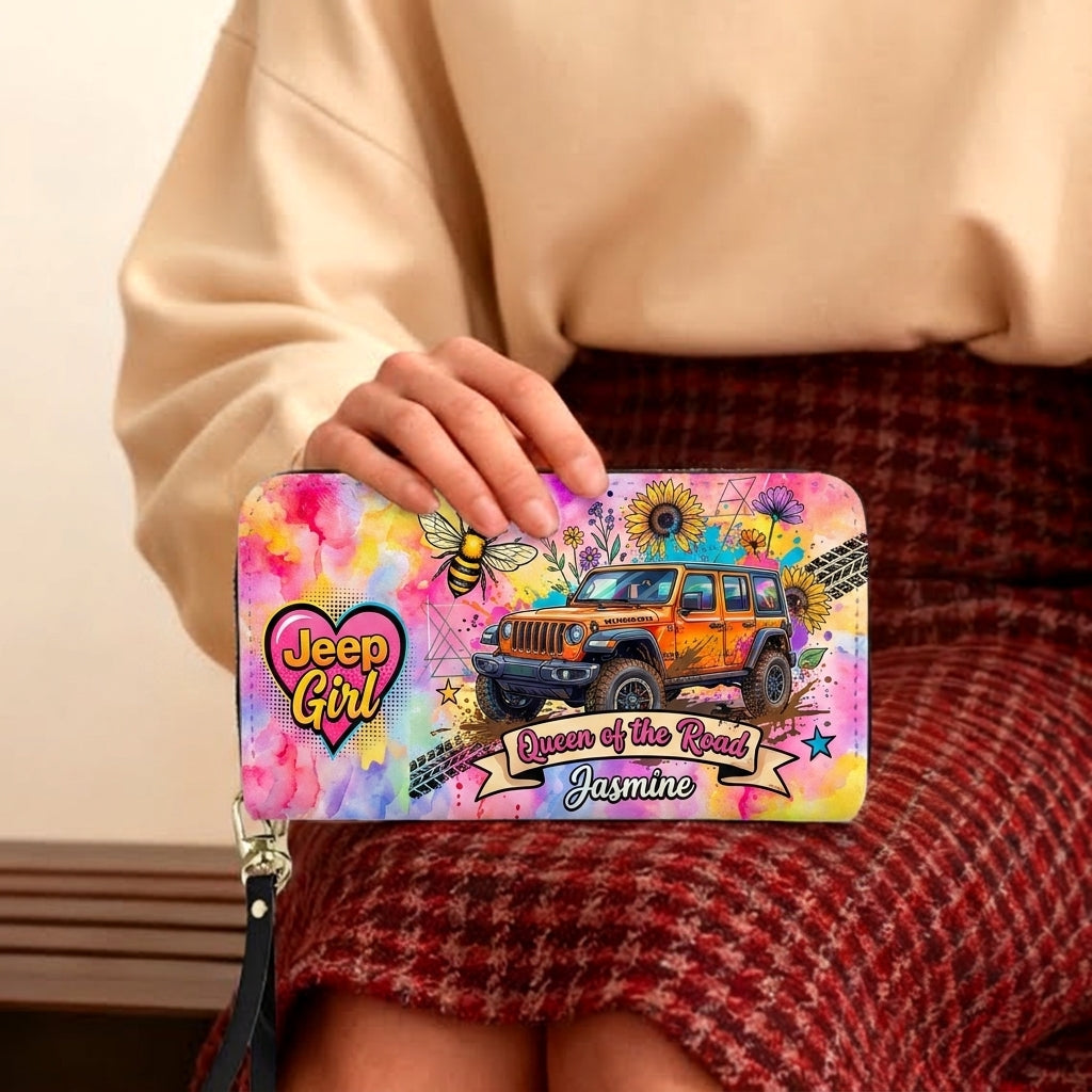 Queen Of The Road Personalized Leather Bag + Free Wallet