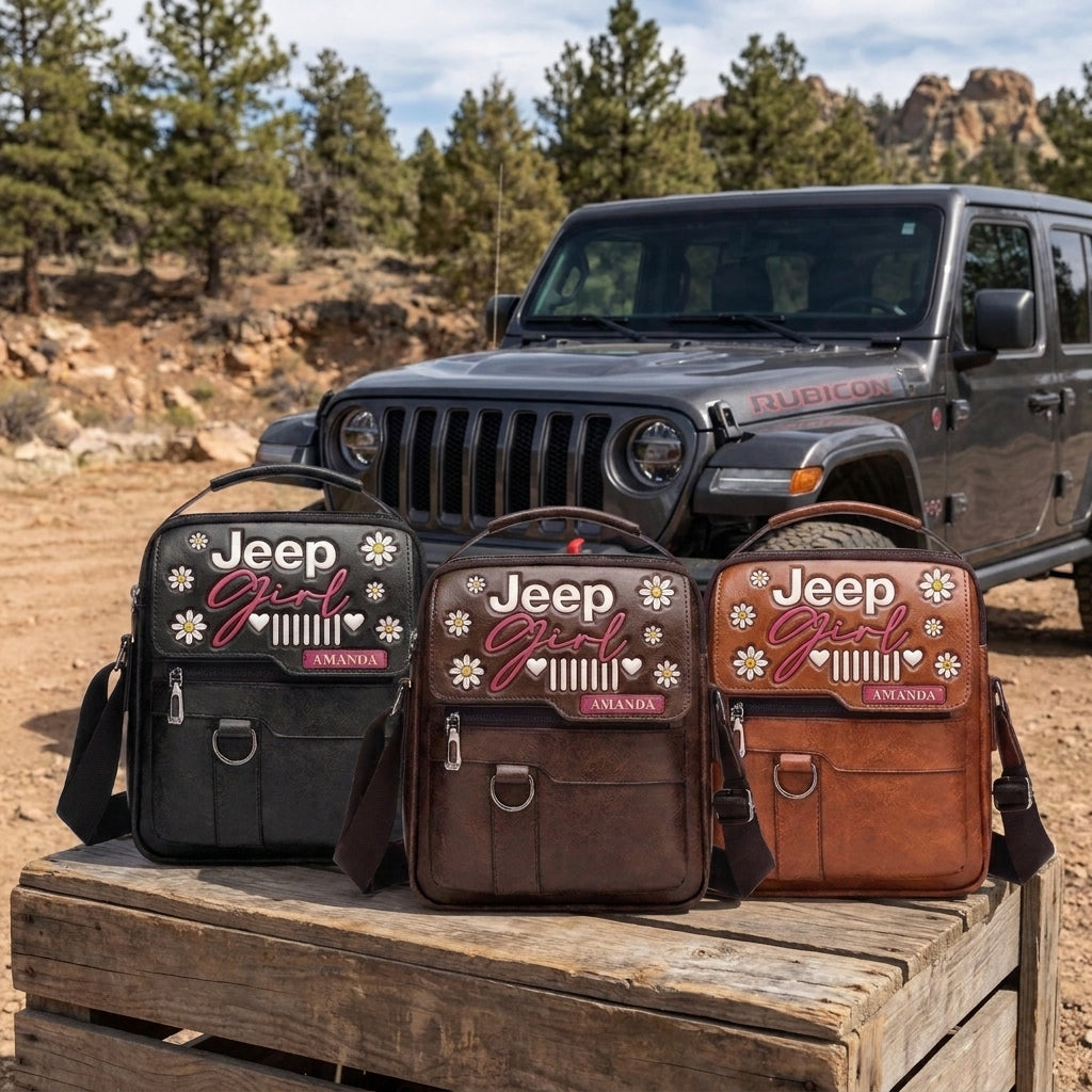 Jeep Girl Daisy Personalized Shoulder Bag