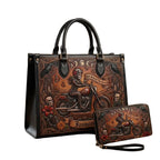 Ride Beyond The Horizon Personalized Leather Bag + Free Wallet