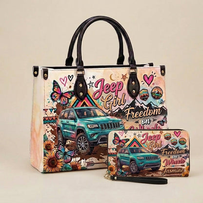 Freedom On Wheels Personalized Leather Bag + FREE Wallet