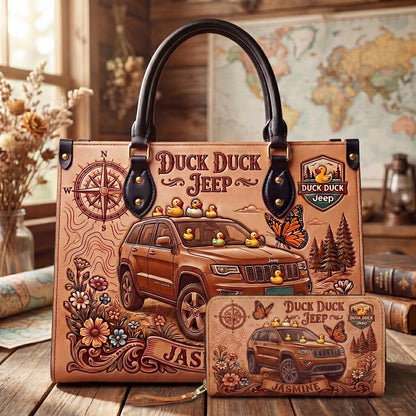 Duck Duck Jeep Personalized Leather Bag + FREE Wallet