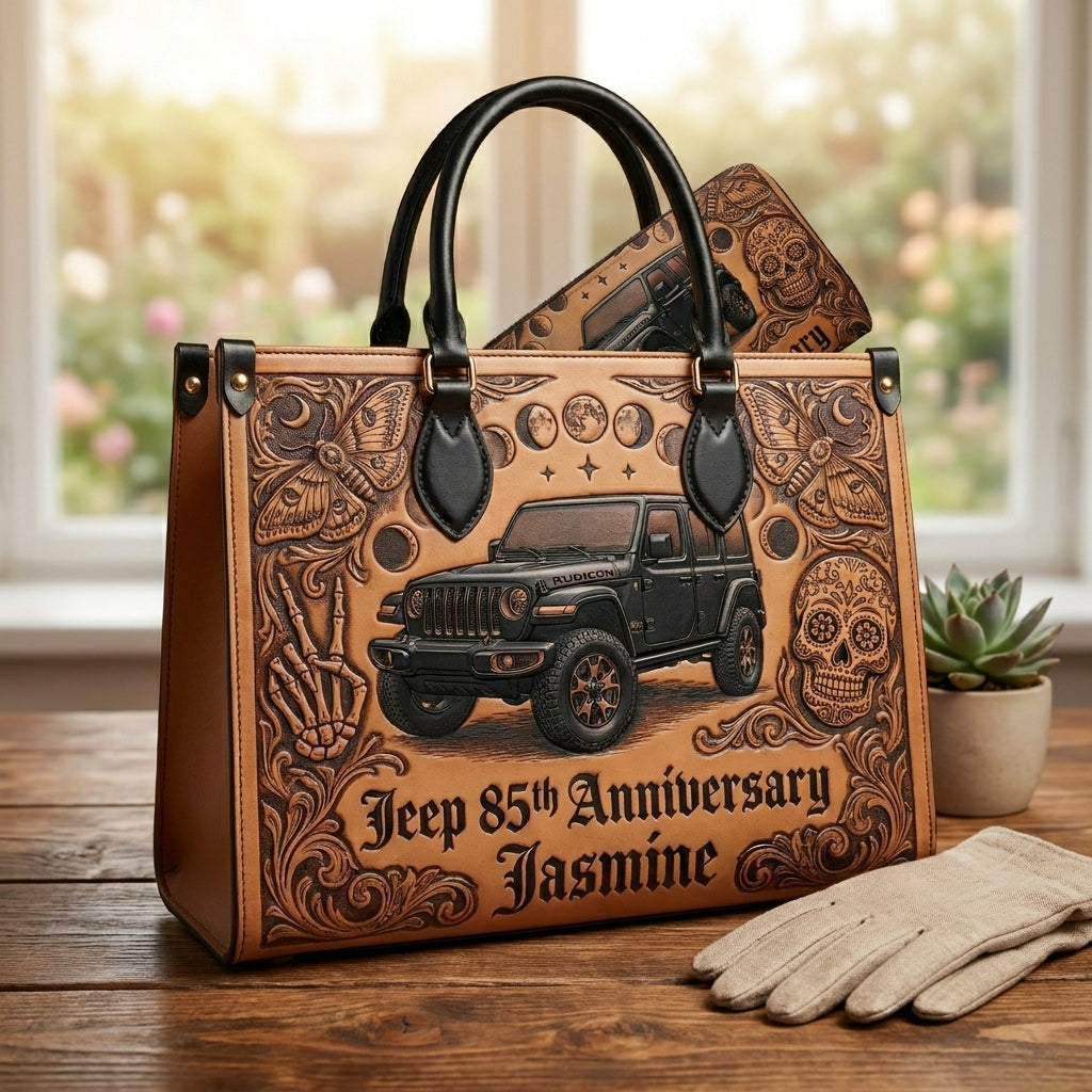 Jeep 85th Anniversary V5 Personalized Leather Bag + Free Wallet