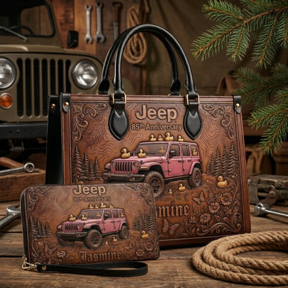 Jeep 85th Anniversary V2 Personalized Leather Bag + Free Wallet