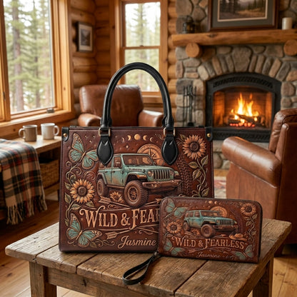 Wild & Fearless Personalized Leather Bag + Free Wallet