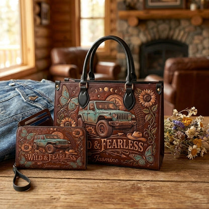 Wild & Fearless Personalized Leather Bag + Free Wallet
