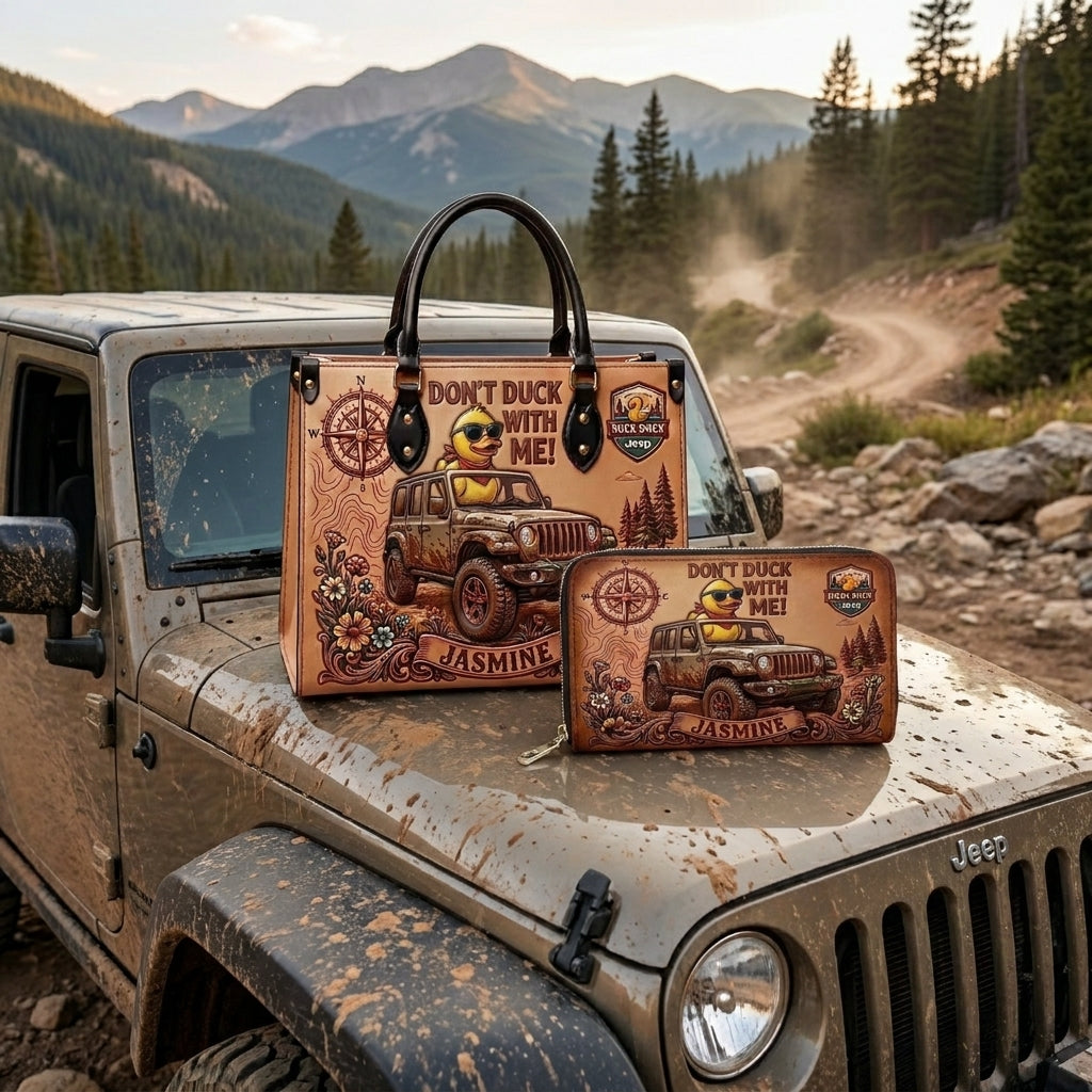 Don't Duck With Me Personalized Leather Bag + Free Wallet